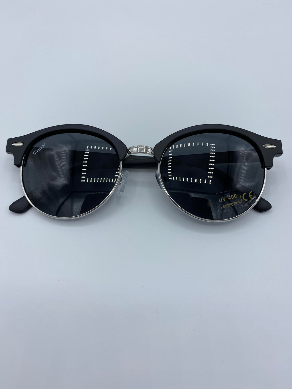 Rounded Metals Sunglasses- Matte Black/Silver