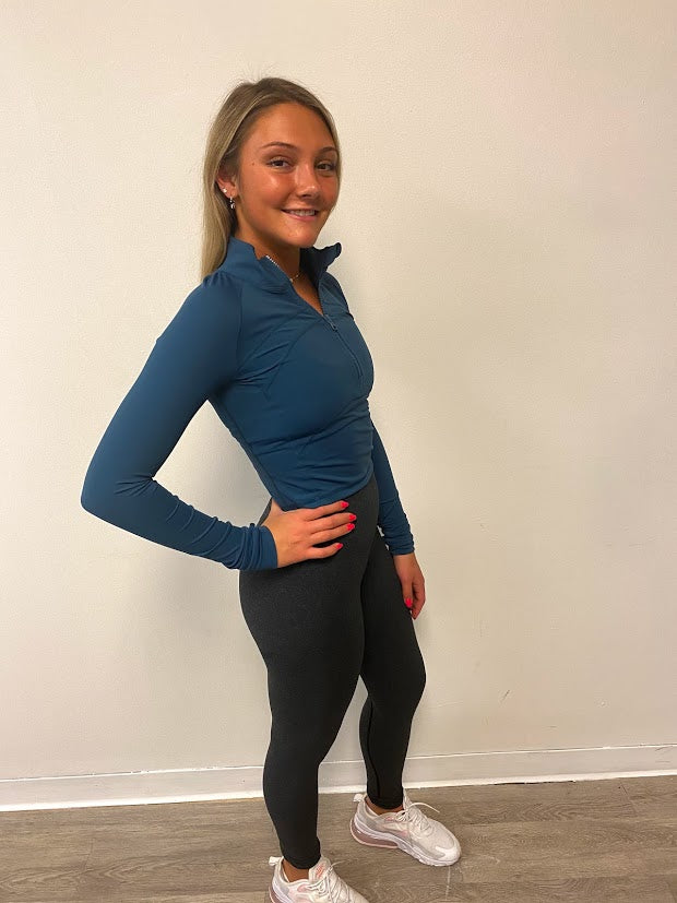 NEW Sport ½ Zips - Pacific Blue