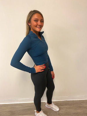 NEW Sport ½ Zips - Pacific Blue
