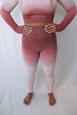 NEW Seamless Leggings - Pink Ombre