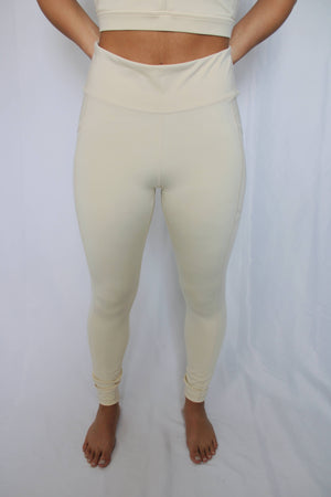 NEW Zip-up Sports Bra FULL SET - Cream