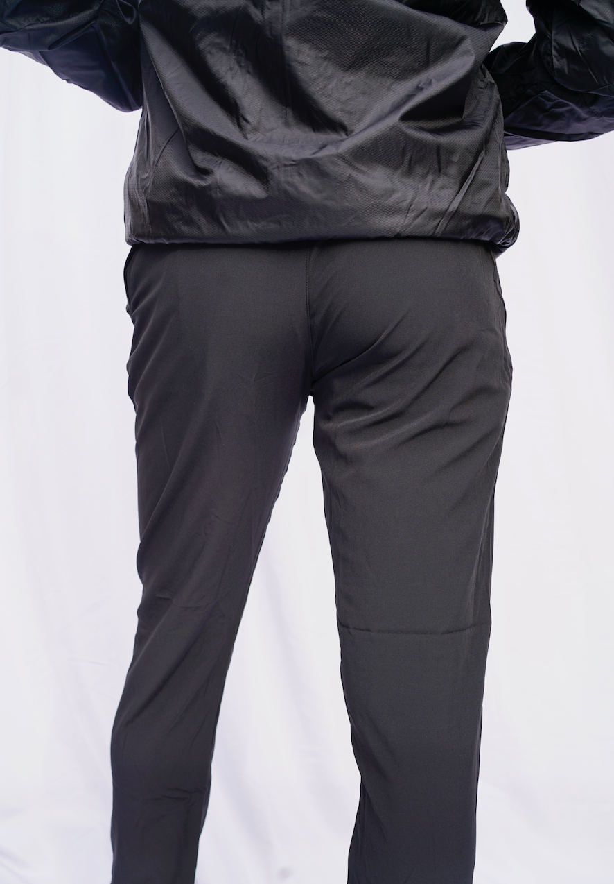 Mens Athletic Sweatpants Cinched Ankles - All Black