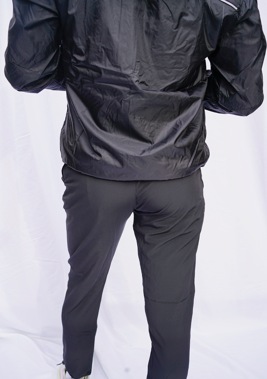 Mens Athletic Sweatpants Cinched Ankles - All Black