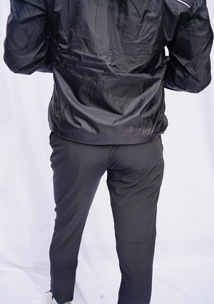 Mens Athletic Sweatpants Cinched Ankles - All Black