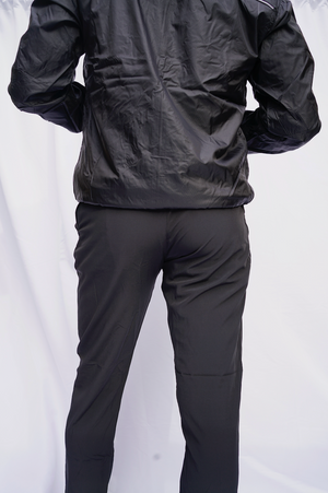 Mens Athletic Sweatpants Cinched Ankles - All Black