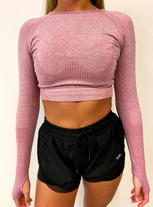 Two-in-one Athletic Shorts Fabric Liner - Black